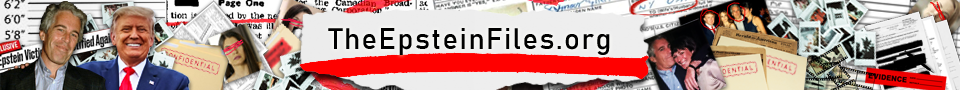 A banner representing the website depicting what can be in the Epstein files.